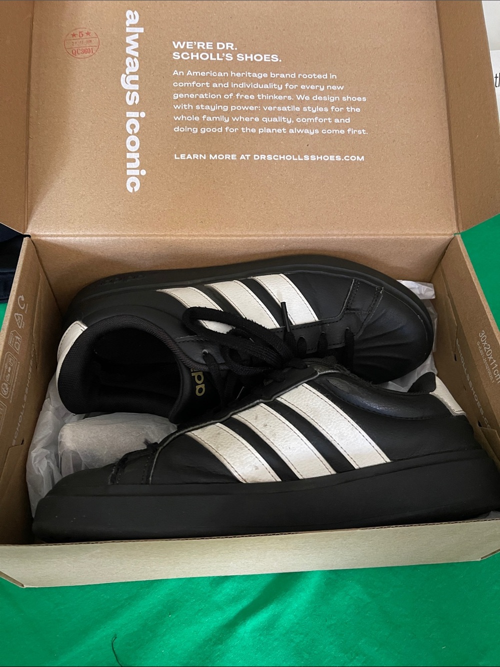 adidas Kids Black and White Low-Top Sneakers
